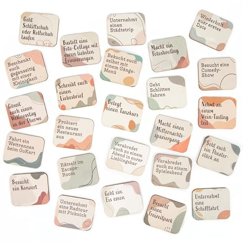 Logbuch-Verlag 25 Date Ideen für Paare Valentinstag Jahrestag Geburtstag Geschenk Partner Geschenkidee Liebe Beziehung 6 cm