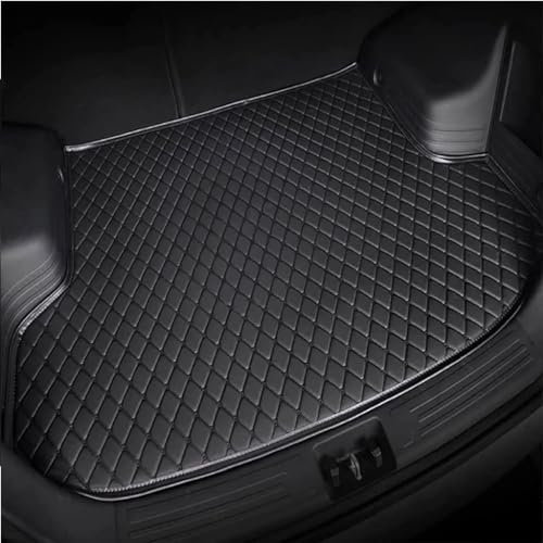 WETCL Coche Alfombrillas Maletero Cuero para Seat Ateca 2016 2017 2018-2023, Antideslizante Protectora Estera, Impermeable Bandeja Forro, Personalizadas Alfombra Accesorios,A-Black