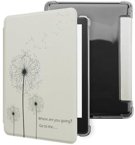 WALNEW Case for 6.8 Kindle Paperwhite, PU Leather Slim Case with Clear Soft TPU Back Cover with Auto Wake/Sleep for Kindle Paperwhite Signature Edition (11th Generation, 2021)
