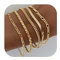 CASSIECA 5 Stück Armband Damen Gold 16 Karat Vergoldetes Armbänder Set Verstellbare Stapelbare Kettenarmband Gold Schmuck Damen