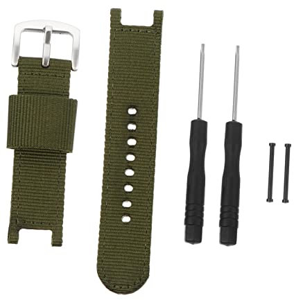 OKUMEYR Nylon Uhrenarmband Für Herren Smartwatch Verstellbar Atmungsaktiv Strapazierfähig Schnellwechsel Ersatz Kompatibel Für Outdoor Sportmilitär 22mm (militärgrün)