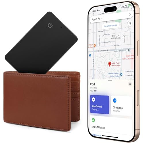 iVANKY Wallet Tracker Karte, aufladbarer dünner Wallet Finder, Air Tag Card funktioniert mit Apple Find My (nur iOS), Gegenstandsfinder für Gepäckmarken, Pässe, Handy, wasserdicht