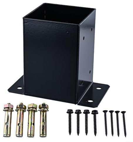 Heavy Duty 4x4 Wood Post Base Brackets, Sturdy Support for Pavilion Deck Railing