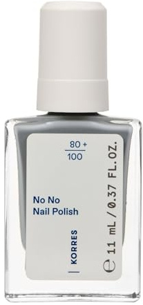 KORRES No No Nail Polish 75 Foggy Blue – veganer 10-Free Nagellack mit Gel-Effekt, hoher Deckkraft & brillantem Glanz, splitterfest, 11 ml – natürlich gepflegte Nägel ohne Schadstoffe