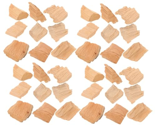 Hohopeti Trucioli di Legno di Cipresso per Affumicatura 400g, 3-5 Cm, Confezione da 2 Sacchetti, Accessori Barbecue per Carne, Pollame e Verdure, Aroma Legno Essenziale per Grigliate
