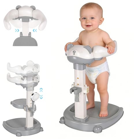 Soporte de ducha para bebé, Soporte de Bañera para Bebé con base antideslizante,Soporte de ducha para niños de 6 a 36 meses para bañarse