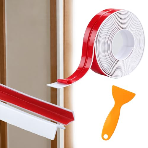 Dwsdws Selbstklebend Kantenschutz Leisten 2cmX5m Weichsockelleiste Weiß | Flexible Zierleisten,Winkelleiste,Winkelprofil,zum Schutz,für Türen,Fenster,Wände,Küche Fliesen,für Eckenschutz Kantenschutz
