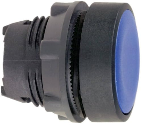 Schneider Electric Push button head, Harmony XB5, plastic, flush, blue, 22 mm, spring return, unmarked