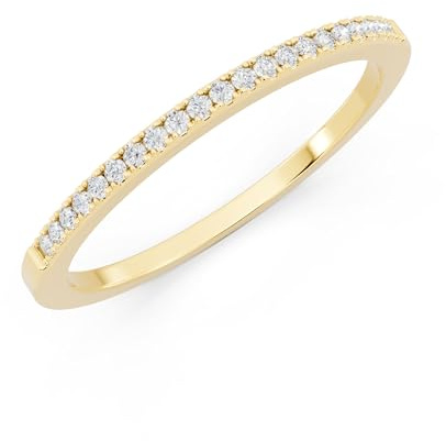 Dazzlingrock 0.08 Cttw Womens 10K Real Solid Yellow Gold, Size 7.5
