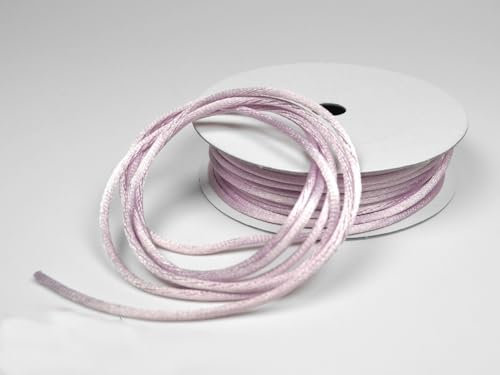 10m Rolle Flechtkordel Satin 2mm (blass lila Orchidee) // Satinkordel Kordel Flechtschnur Schmuckschnur Satinschnur Zierkordel Kumihimo