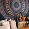 Craftozone Tapisserie Geschenk Hippie Wandteppiche Kamel Mandala Bohemian Psychedelic komplizierte indische Wandbehang Bettwäsche Tagesdecke