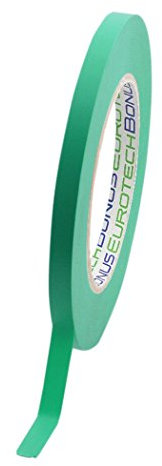 BONUS Eurotech 1BL23.32.0009/055A# Ruban de masquage ligne fine +130 Degré C, largeur 9 mm, longueur 55 m, adhésif à base de caoutchouc synthétique, épaisseur 0,13 mm, vert