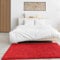 VIMODA Prime Shaggy Hochflor Langflor Teppich Einfarbig Modern Rot Hochflor für Wohnzimmer, Schlafzimmer, Maße:Ø 80 cm Rund