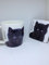 Gato negro taza y juego de posavasos