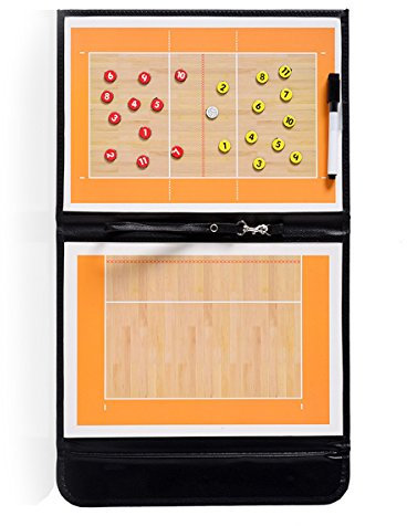 Coach Magnettafel, Taktiktafel von Adesugata - Perfektes Leder, faltbar, für Basketball, Volleyball, Fußball., Volleyball