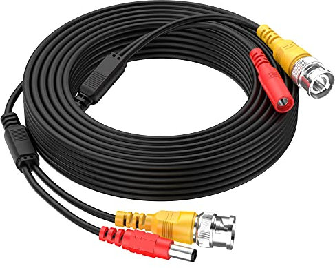 Cocar 10M/32FT Pre-made 2-in-1 BNC Video Power Cables, BNC CCTV Extension Surveillance Security Camera Cables for CCTV Security Camera Home Surveillance Closed-circuit TV System
