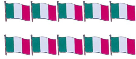10pezzi Spille Bandiera Italiana Ferro Decorazioni Per Abbigliamento Design Divertente E Creativo Per Feste E Raduni