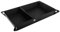 Luxspire PU Leder Tablett Organizer, Abnehmbare Zwei Fächer Taschenleerer Schreibtisch Ablage Aufbewahrungsbox für Schmuck Schlüssel Geldbörsen Uhren Münzen Handy - Schwarz