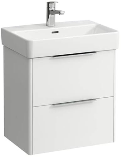 Laufen Base Waschtischunterschrank, 2 Schubladen, für Waschtisch 818958, Farbe: Weiß glänzend