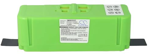 vhbw batteria compatibile con iRobot Roomba 801, 805, 850, 860, 877, 890, 891, 895 aspirapolvere home cleaner (5200mAh, 14,4V, Li-Ion)