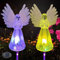 ZVO Solarlampe für Außen Garten, 2 Stück Solar Engel Licht Angel Lights, Farbwechsel LED Wasserdichte Solarleuchten, Wegeleuchte Gartenstecker für Garten Außen Friedhof Grab Weihnachten Deko