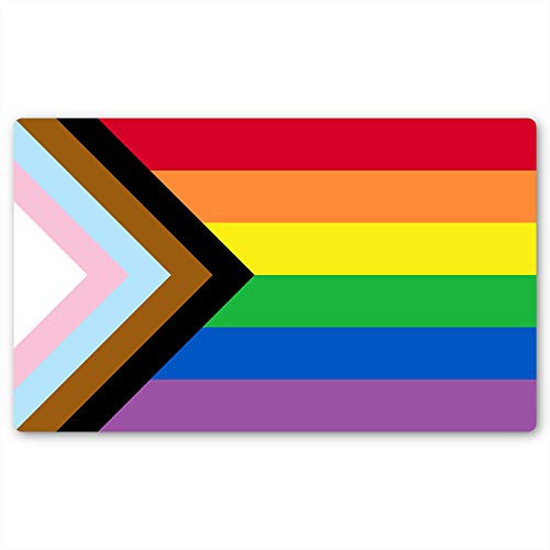 Progress Pride Magnet mit Regenbogen-Flagge, zeigen Sie Ihre Liebe für die LGBT-Familie mit diesem Magnetschild an Ihrem Laptop, Auto-Stoßstange oder Hydro-Flask (7,6 x 12,7 cm)