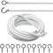 DIVCHI Net Curtain Wire And Hooks Set - 4m Curtain Wire Kit With 8 Eyes & 8 Hooks - A Multipurpose Wire Suitable For Net Curtains For Windows - Durable Wire Set For Window Net Curtain