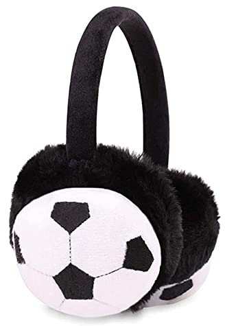 iNszkoos Enfant Cache- oreilles Football modèle Mignon Couvre-Oreille en Peluche Fille Garçon Chaud Hiver Fourreau d'oreille Earmuff Protège Oreille de Vélo Ski Voyage Cadeau Noël