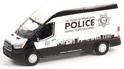 Greenlight 53040-E Route Runners Series 4 - 2019 Transit LWB High Roof - Las Vegas Metropolitan Police Digital Investigations 1/64 Scale