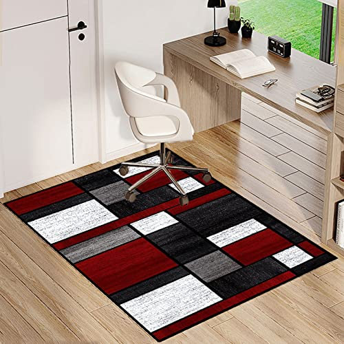 Alfombra Silla Ruedas,Protector de Piso Antideslizante Lavable Rectangular,Alfombrilla Gaming de Suelo,para Pisos de Madera y Piso de Baldosas