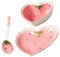 Luxshiny Ceramic Dessert Bowls: Heart Shaped Porcelain Bowls for Soup, Snacks, Cereal, Ice Cream - Pink, 09BUM509723TFKLD0HS