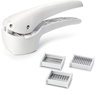 Giannini Extragourmet - Exprimidor y cortador de ajo ABS para rallar de 4 y 2 mm hoja para rebanar de acero inoxidable