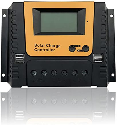 60A Controlador de Carga Solar 12V 24V 36V 48V Automático, 60A Regulador de Carga Solar con 4 puertos USB, apto para MAX 3120W paneles solares para 12V 24V 36V 48V Baterías de plomo ácido y litio etc