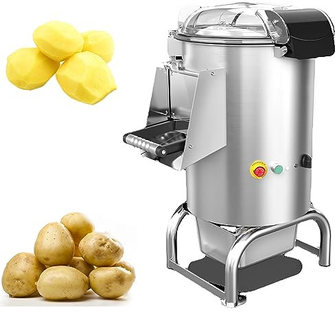 SONLED Commercial Electric Potato Peeler Machine, 70-100Kg/Hour Stainless Steel Potato Peeler Washer, 550W Automatic Peeling Tool for Taro Ginger Peeling Sweet Potatoes