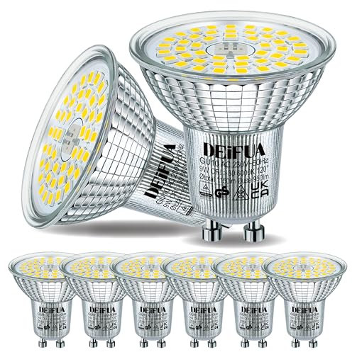 DEIFUA GU10 LED Lampe Kaltweiss 6000K 9W 1150 Lumen Ersetzt 120W PAR16 Halogen Leuchtmittel, 6er-Pack, Nicht Dimmbar Reflektorlampen, Flimmerfrei Strahler, Abstrahlwinkel 120° Spot Birnen