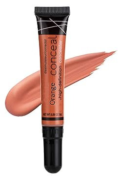 Orange Concealer Creme - Concealer Augenringe Abdeckcreme Color Corrector - Feuchtigkeitsspendender & lang anhaltender Farbkorrektor für dunkle Augenringe (Orange)
