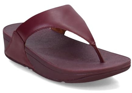 Fitflop Damen Lulu Zehensteg aus Leder Sandale, rot, 39 EU