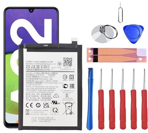 EB-BA226ABY Ersatz Akku Scud-WT-W1 Kompatibel mit Samsung Galaxy A22 5G (A226B) mit Werkzeugsatz