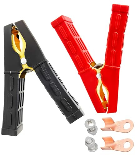 Heavy Duty Krokodilklemmen Reines Kupfer 500A Auto-Batterie-Ladegerät Klemmen 2PCS Power Ersatz Batterie Krokodilklemmen Starthilfekabel Klemmen SchweiÃŸer Clips für Auto Fahrzeug Boot LKW