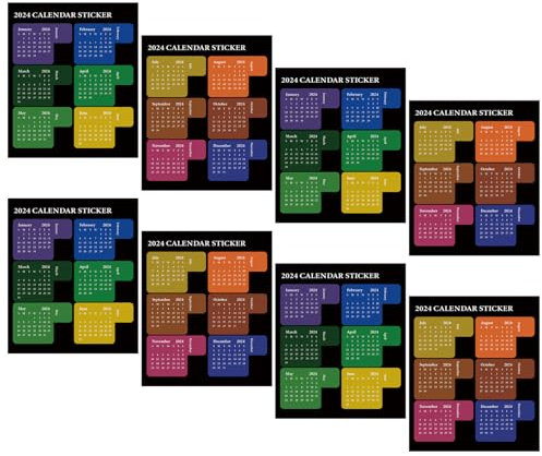 2024 Kalender Etiketten Aufkleber Monatliche Index Aufkleber Tagebuch Aufkleber Tab Selbstklebender Seitenteiler Für Planer Tagebuch Klebeetiketten Für Kalenderreferenzen