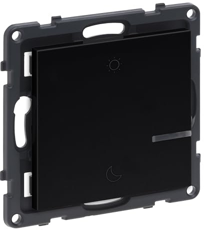 LEGRAND, SEANO with Netatmo Szenentaster Tag/Nacht, Steuern von Alltagsszenarien, HOME + CONTROL App, 3 V-Knopfzellen enthalten (8 Jahre Lebensdauer), Smart Home, Farbe: Schwarz, 765837