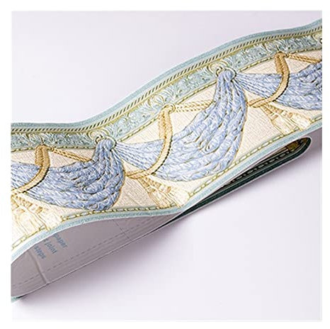 Tapetenbordüren, Wandleiste, 1 Stück, 5 m lang, Aufkleber, Taillenwand, Fußleiste, wasserdichte Bordüren, Küche, Schlafzimmer, Wandtapete (Farbe: 1, G breit x 5 m lang) (Farbe: 5) (Farbe: 2)