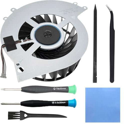 ZHUROUPU für PS4 Ersatz-Innenlüfter Geräuscharm 2500RPM für Sony für PlayStation 4 CUH-1100A CUH-1115A CUH-1000A CUH-1001A 1006A CUH-10XXA CUH-11XXA KSB0912HE CK2M 500G Serie mit Werkzeugsatz