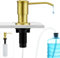 CREA Dispensador de Jabón de Cocina, Dispensador de Detergente de Cocina, Dispensador de jabón para Fregadero con Botella de 500 ml y Manguera de extensión de 1,0 m para llenado Desde Arriba,Oro