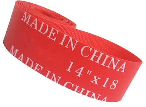 Fabater Fahrradreifen-Liner, Langlebiges Rotes PVC-Fahrradfelgenband für MTB (14 Zoll)