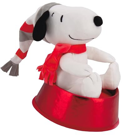 Hallmark Decoración para árbol de Navidad, decoración para árbol de Nieve, cómics de Cacahuetes, Rojo y Blanco