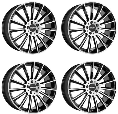 4x Carmani Felgen Alufelgen 17 Fritz 10,0x22 ET30 5x112 black polish kompatibel mit BMW iX X5 M X5 X7 M X7