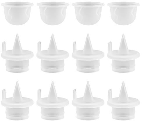 12pcs Replacement Breast Pump Parts for Baby Buddha, 8 Duckbill Valves & 4 Silicone Membrane Breast Pump Accessories for BabyBuddha Zoomee Z1/Z2 Motif Medical Twist (BPA Free & DEHP Free)