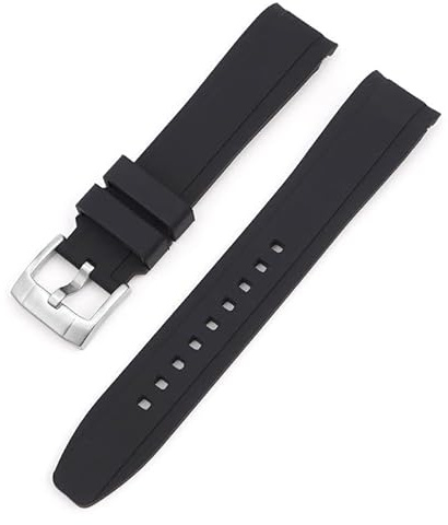 Sunnyson Weiches Uhrenarmband, kompatibel mit Casio Duro, 22 mm Silikonarmband, kompatibel mit Casio Herren MDV106-1AV 200 M WR Black Dive Watch (MDV106-1A) für Männer und Frauen.