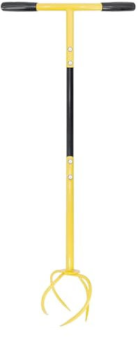 Garden Claw Cultivator - Abnehmbare Handfräse für Gartenarbeit | Ergonomisches manuelles Kultivator Werkzeug zum Bodenlockern, Grasentfernung, Blumen und Sträucher, rostbeständiges Eisen + ABS, 94 x